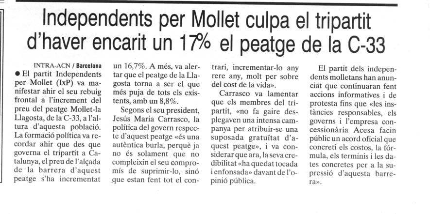 Article Carta als Reis Mags del Tripartit